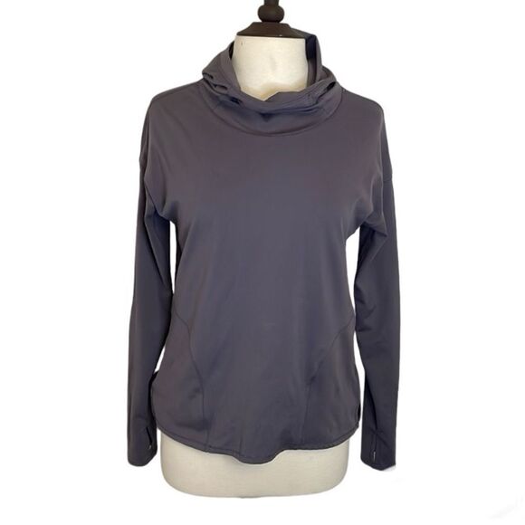 Yogalicious Purple Hodded Pullover Long Sleeve Top | size M - Picture 1 of 8